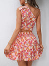 Blossoming Beauty: Small Floral Print Sleeveless Dress