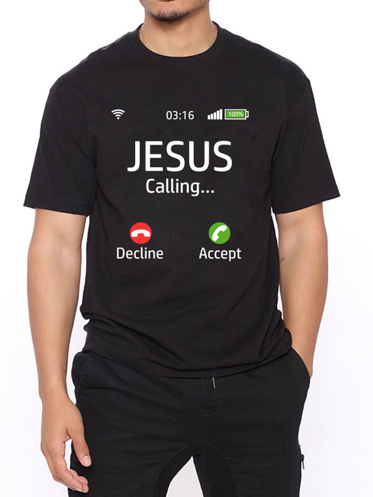 This Jesus Calling t-shirt is perfect for summer holidays and hip hop enthusiasts. Made with high-quality materials, it boasts a casual yet trendy design, featuring funny prints that are sure to make a statement. Show off your style and love for hip hop with this must-have t-shirt.