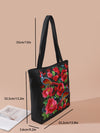 Stylish Floral Bird Embroidered Tote Bag: The Perfect Mother's Day Gift for Mom!