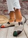 Colorblock Hollow Out Mary Jane Flats: Classic Fashion for Women