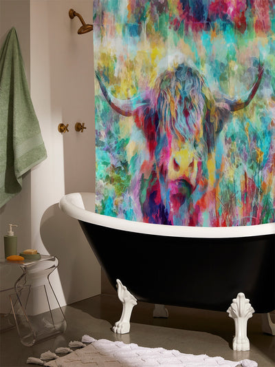 Cow Pattern Shower Curtain: Modern and Waterproof Bathroom Décor Essential