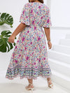 Spring Fling: Floral Print Butterfly Sleeve Ruffle Hem Dress