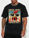 Funky Fowls: Men's Casual Trendy Chicken Print T-shirt – Hip Hop Tees for Summer Holiday Gift