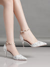 Stylish Hollow Out High-Heeled Single Shoes with Ankle Strap