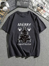 Festive and Fun: Christmas Math Tree Pattern Tee - A Comfy Summer Casual Crew Neck T-Shirt for Men