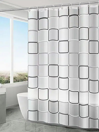 Geometric Pattern Waterproof Shower Curtain: Upgrade Your Bathroom Style