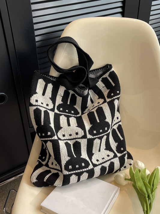 This cute rabbit pattern crochet bag is both stylish and functional, making it the perfect accessory for teens and college students. Its unique design adds a touch of whimsy to any outfit, while the sturdy crochet construction ensures durability for everyday use. Stay organized and fashionable with this must-have bag!