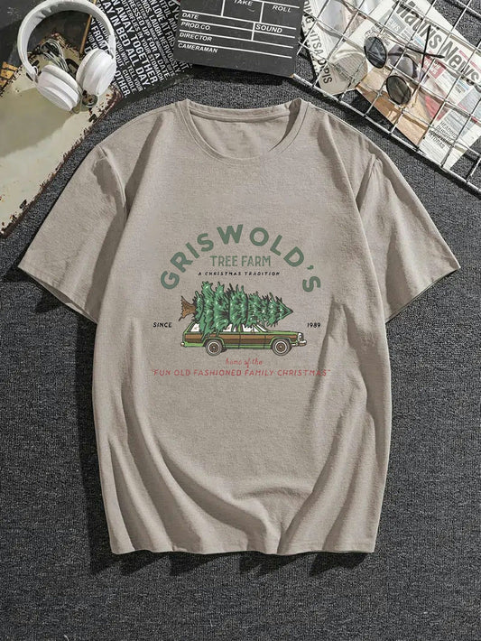 Discover the ultimate comfort and style with Griswolds Plus Size T-Shirts for men. Made from soft, breathable fabric, these oversized tees feature trendy graphic prints and a comfortable crew neck design. Perfect for the summer, add a touch of fashion to your casual wardrobe with these must-have shirts.