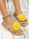 Comfortable and Stylish: Women's Shoes Flower Decor Flip Flops for Your Next Vacation