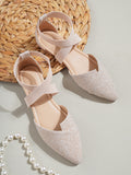 Experience ultimate comfort and style with our Chic and Stylish Point Toe Cross Strap Linen Flats. Designed for women, these flats feature a point toe and cross strap, providing a secure and stylish fit. Made with high-quality linen, these flats offer a luxurious feel and durability. Elevate any outfit with these chic flats.