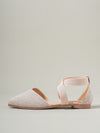 Chic and Stylish Point Toe Cross Strap Linen Flats for Women