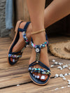 Summer Chic: Woven Flat Sandals with Anti-Slip Sole and Open Toe Design