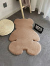 Furry Friend Brown Bear Shaped Bedroom Rug: Modern and Cozy Addition to Your Indoor Space