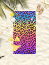 Modern Animal Print Beach Towel: Embrace Your Wild Side with This Leopard Print Towel!