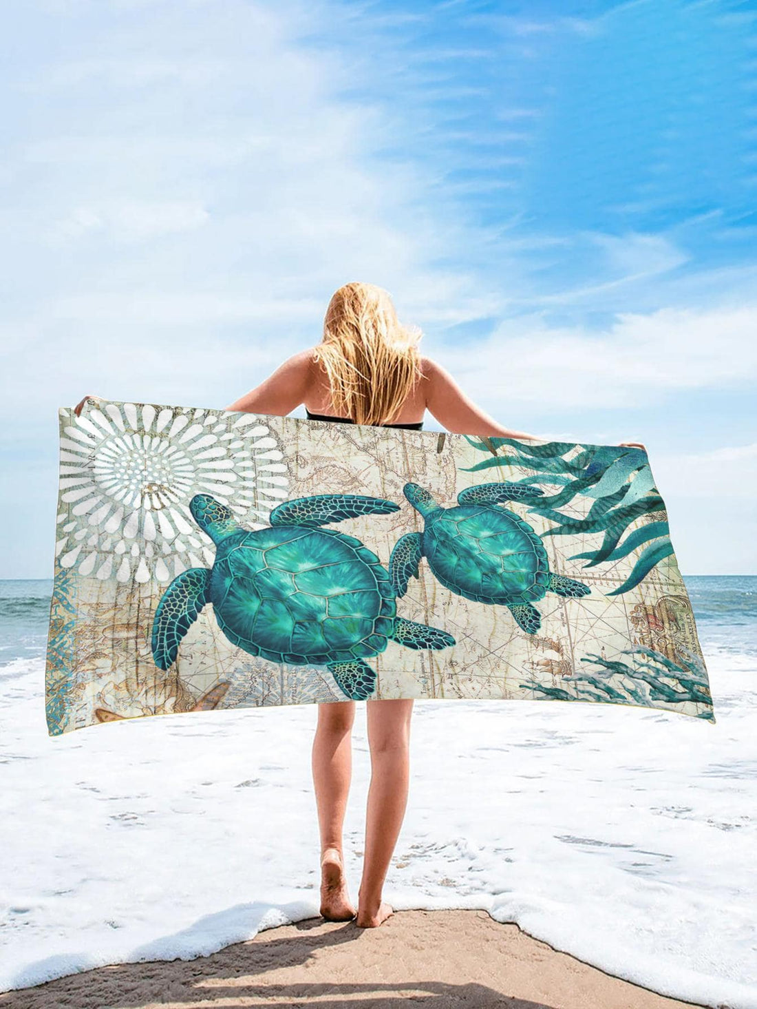 This Sea Turtle Paradise Microfiber <a href="https://canaryhouze.com/collections/towels" target="_blank" rel="noopener">Beach Towel</a> is perfect for outdoor activities. Made from high-quality microfiber, it offers superior absorbency and dries quickly. The vibrant sea turtle design adds a touch of fun to your beach days. Stay comfortable while you enjoy the sun and sand with this must-have beach accessory.