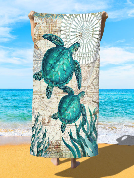 This Sea Turtle Paradise Microfiber <a href="https://canaryhouze.com/collections/towels" target="_blank" rel="noopener">Beach Towel</a> is perfect for outdoor activities. Made from high-quality microfiber, it offers superior absorbency and dries quickly. The vibrant sea turtle design adds a touch of fun to your beach days. Stay comfortable while you enjoy the sun and sand with this must-have beach accessory.