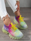 Colorblock Chunky Sporty Sneakers: Stylish and Comfy Footwear for Women