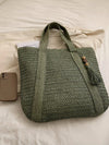 Summer Chic: Large Capacity Straw Bag with Tassel Decor - Ideal for Beach Travel and Vacation