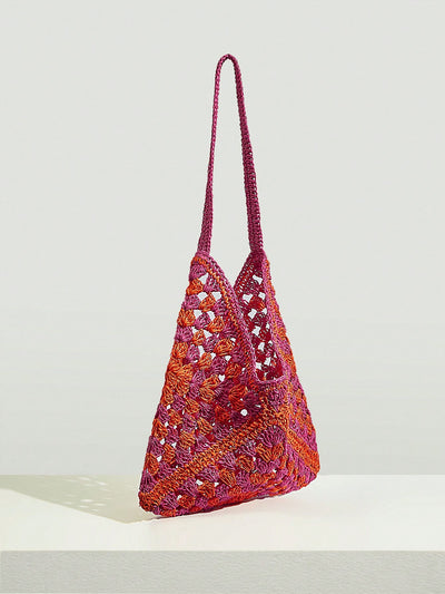 Vacation Essentials: Hollow Out Design Crochet Bag with Large Capacity