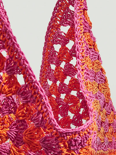 Vacation Essentials: Hollow Out Design Crochet Bag with Large Capacity