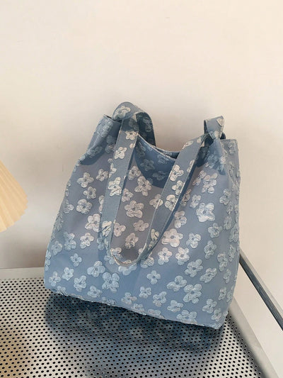 Stay stylish and organized with our Chic and Sophisticated Preppy Flower Decor <a href="https://canaryhouze.com/collections/canvas-tote-bags" target="_blank" rel="noopener">Tote Bag</a>. Featuring a preppy flower design and double handles, this tote bag is perfect for all your daily essentials. Stay fashionable and functional with this must-have accessory.