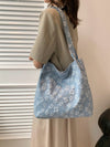 Foldable Floral Tote Bag: A Stylish and Spacious Street Shopping Companion for Women