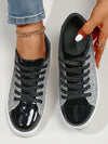 Sequin Dreams: Lace-up Front Skate Shoes for Fashionable Sporty Outings