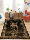 Modern Fabric Floor Mat: Enhance Your Living Space with the Tree Deer Pattern Non-slip Rug