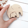 Adorable Handmade Wooden Elephant Statue: Perfect for Furniture Décor and Expressing Love as a Gift for Parents and Children