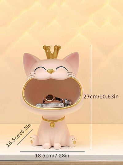 Whimsical Polyresin Cartoon Cat Decoration: Purr-fect for Home