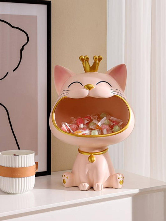 Add a touch of whimsy and charm to your home with our Whimsical Polyresin Cartoon Cat Decoration. This adorable cat figurine is handcrafted from polyresin, making it a durable and long-lasting addition to any space. Its playful design is guaranteed to bring a smile to your face, making it simply purr-fect for any home.