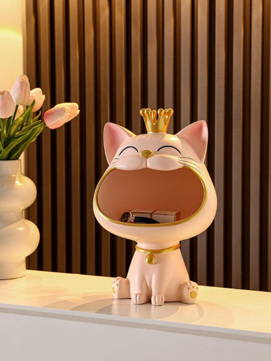 Whimsical Polyresin Cartoon Cat Decoration: Purr-fect for Home