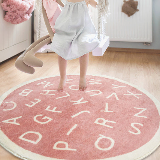 This cozy Nordic round carpet is a great addition to any bedroom, living room, or coffee table. The carpet features an adorable letter design on a simple yet plush rug, perfect for any room. Made of high-quality materials, it will last for years to come.