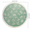 Cozy Nordic Round Cartoon Carpet: Adorable Letters, Simple Design, Plush Rugs for Bedroom, Living Room, and Coffee Table