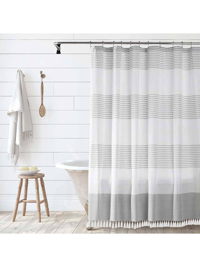 Boho Chic Tassel Shower Curtain - Add Rustic Charm to Your Bathroom!