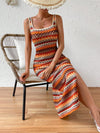 Geo-Printed Slim Fit Slip Long Dress: Your Perfect Summer Beach Companion