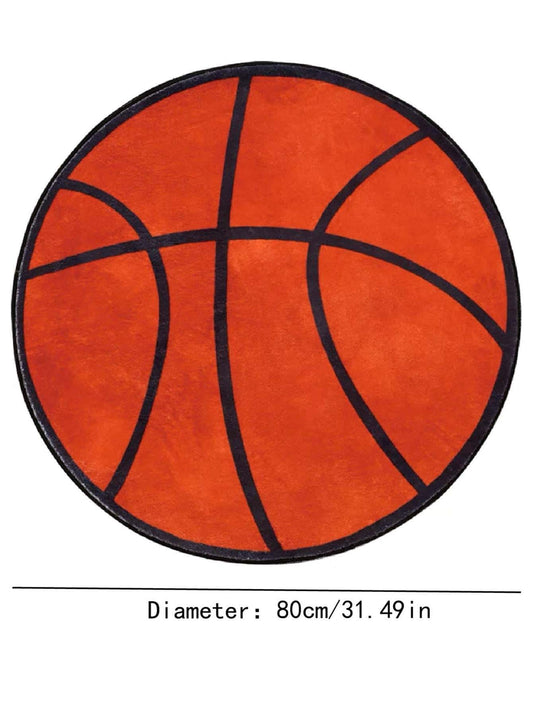Sporty Chic: Basketball Pattern Rug for Stylish Living Rooms and Bedrooms