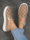 Light Khaki Women's Slip-on Casual Sports Shoes: Comfort and Style Combined!