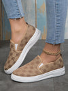 Light Khaki Women's Slip-on Casual Sports Shoes: Comfort and Style Combined!