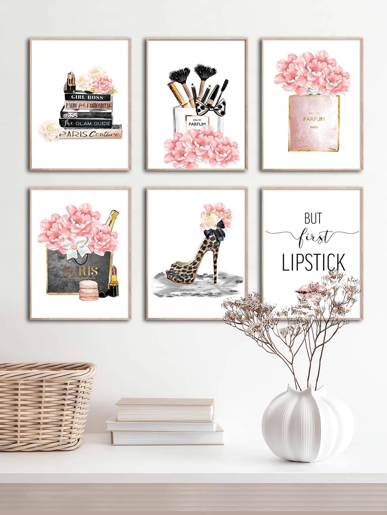 Enhance any room with this 6-piece Flower Print Modern Chemical Fiber Artwork Set. Made with high-quality materials, this set is perfect for adding a touch of style to your home decor. Each piece features a beautiful flower print, adding a pop of color to any space. Elevate your interior design with this must-have set.