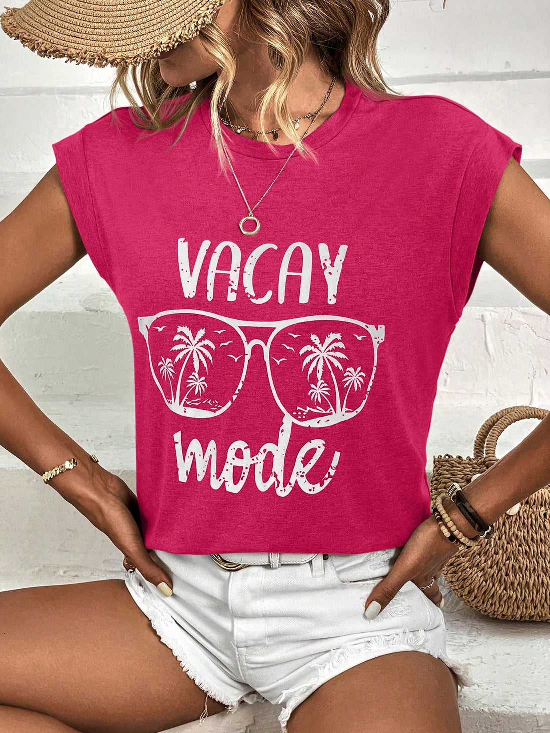 Introducing our Island Paradise Coconut Tree Letter Graphic Batwing Sleeve Tee. Made with soft and breathable fabric, this tee features a unique and eye-catching design that showcases beautiful palm trees and a bold letter graphic. Perfect for warm summer days, this tee will keep you feeling comfortable and stylish. Bring a touch of paradise to your wardrobe today.