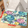 Floral Flannel Floor Mat: Soft, Anti-Fatigue Area Rug for High-Traffic Areas - Perfect for Living Room, Bedroom, Kitchen, and Office