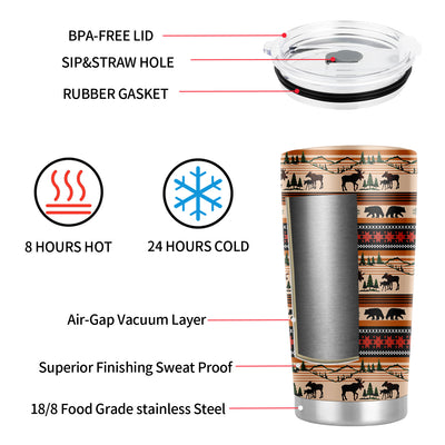 Forest Fauna Animals Tumbler: Stay Refreshed on-the-go with this Vacuum Insulated Thermal Coffee Mug!