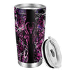 This Purple Deer Pattern Tumbler is crafted from stylish stainless steel, offering superior insulation with a fashionable touch for the hunting enthusiast. Enjoy hot or cold beverages for hours with this insulated coffee mug that stands out in any crowd.