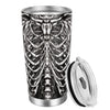 20Oz 3D Skeleton Print Steel Tumbler - Keep Your Hot & Cold Beverages Perfectly Temperature-Controlled! The Perfect Gift for Any Occasion!