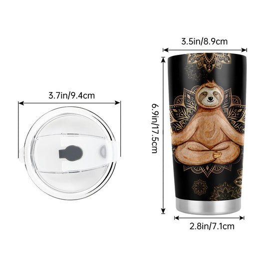 20oz Sloth & Letter Tumbler - The Perfect Gift for Any Occasion!