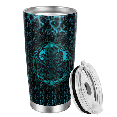 Viking Renaissance: 20oz Double-Wall Tumbler with Dark Art Collage Design - Keeping your Drinks Frosty or Piping Hot!