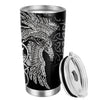 20oz Viking Helmet Tumbler: Stainless Steel Double Wall Vacuum Insulated Mug for Travel, Work, Fitness, and Sports