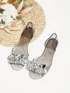 Glamorous Rhinestone Flower Slip-On Flats: The Perfect Party Shoe