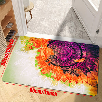 Ultimate Comfort and Style: Mandala Flannel Floor Mat - Ideal Rug for Every Room